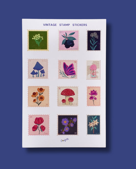 Vintage Stamp Stickers