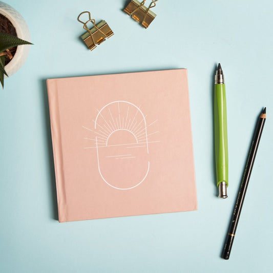 Find Your Balance Square Sketchbook Off White Paper