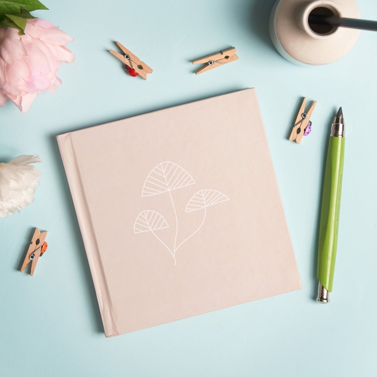 Time To Grow Square Sketchbook Off White Paper