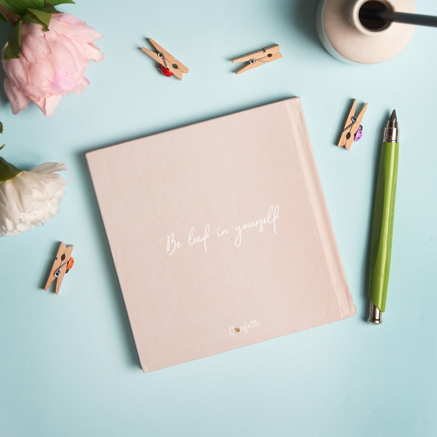 Time To Grow Square Sketchbook Off White Paper