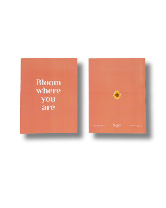 Bloom Where You Are Orange Pocket Dairy