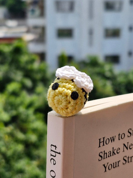 Yellow Honeybee crochet bookmark