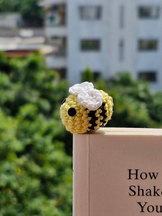 Yellow Honeybee crochet bookmark