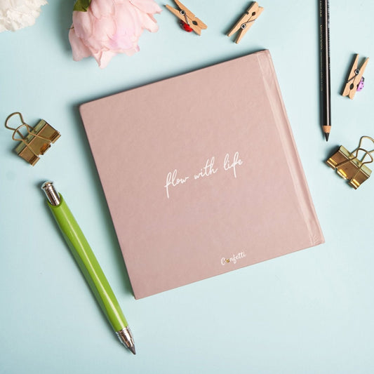 Flow With Life Square Sketchbook Off White Paper