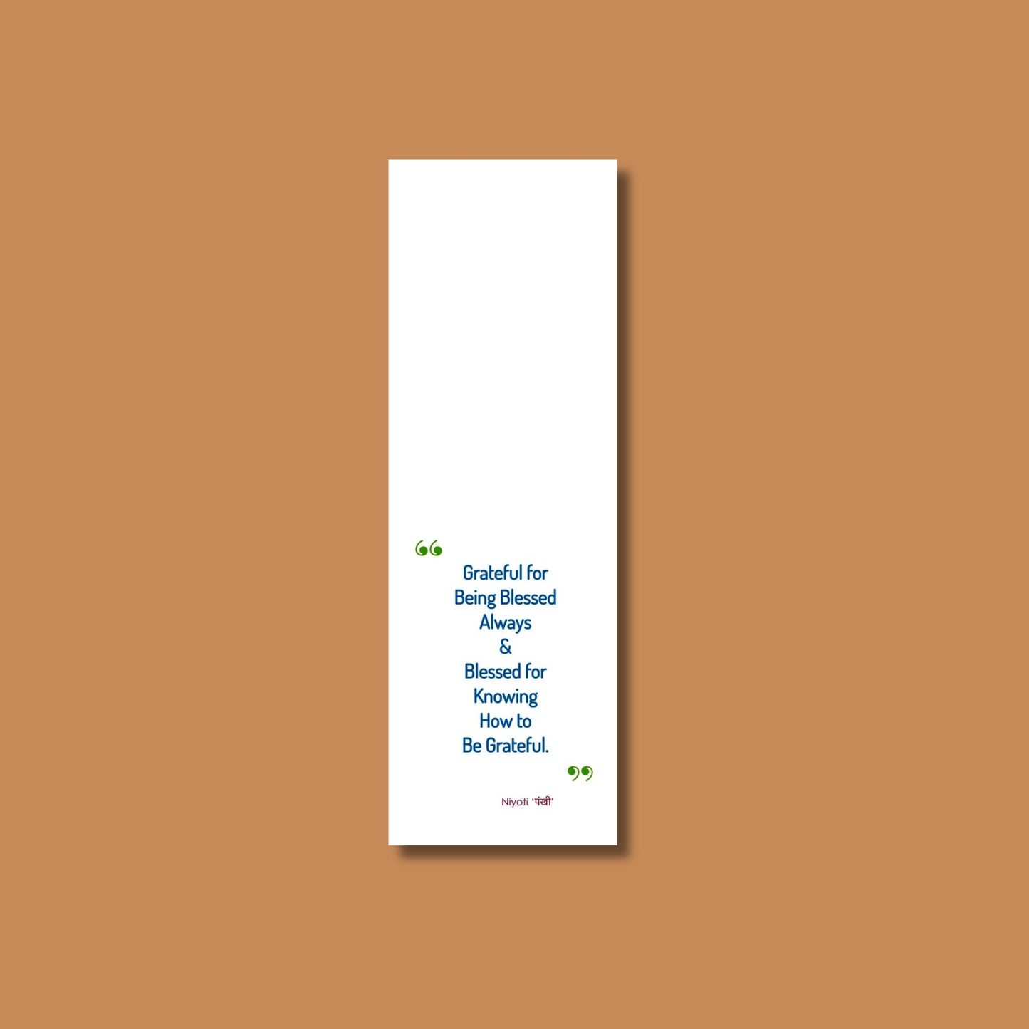 Be Grateful Bookmark by Pankhi X Confetti