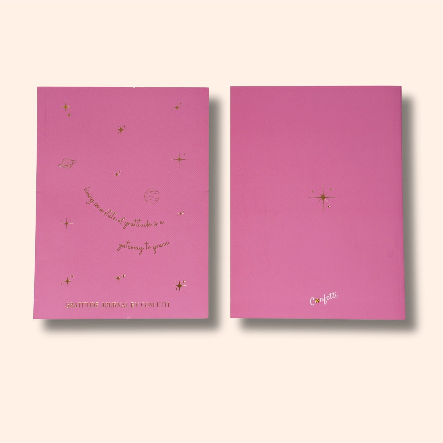Pink With Gold Leafing Gratitude Journal