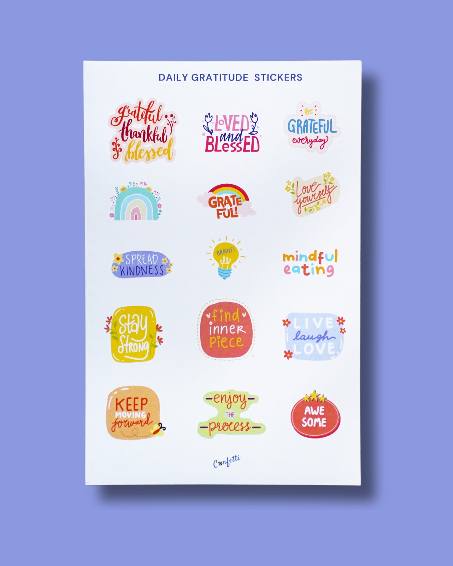 Gratitude Stickers - Set Of 3
