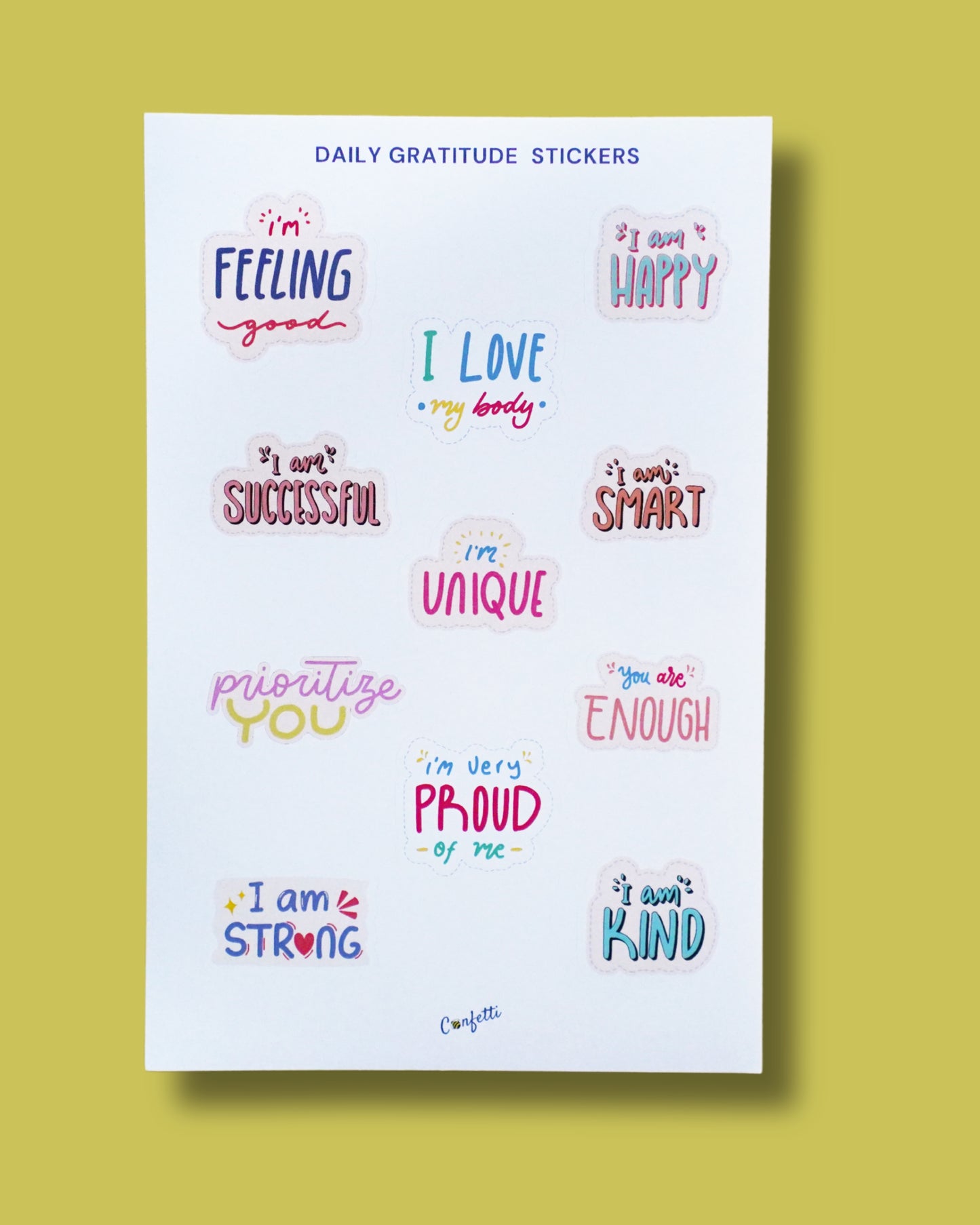 Gratitude Stickers - Set Of 3
