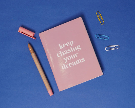 Keep Chasing Your Dreams mauve Pocket Dairy