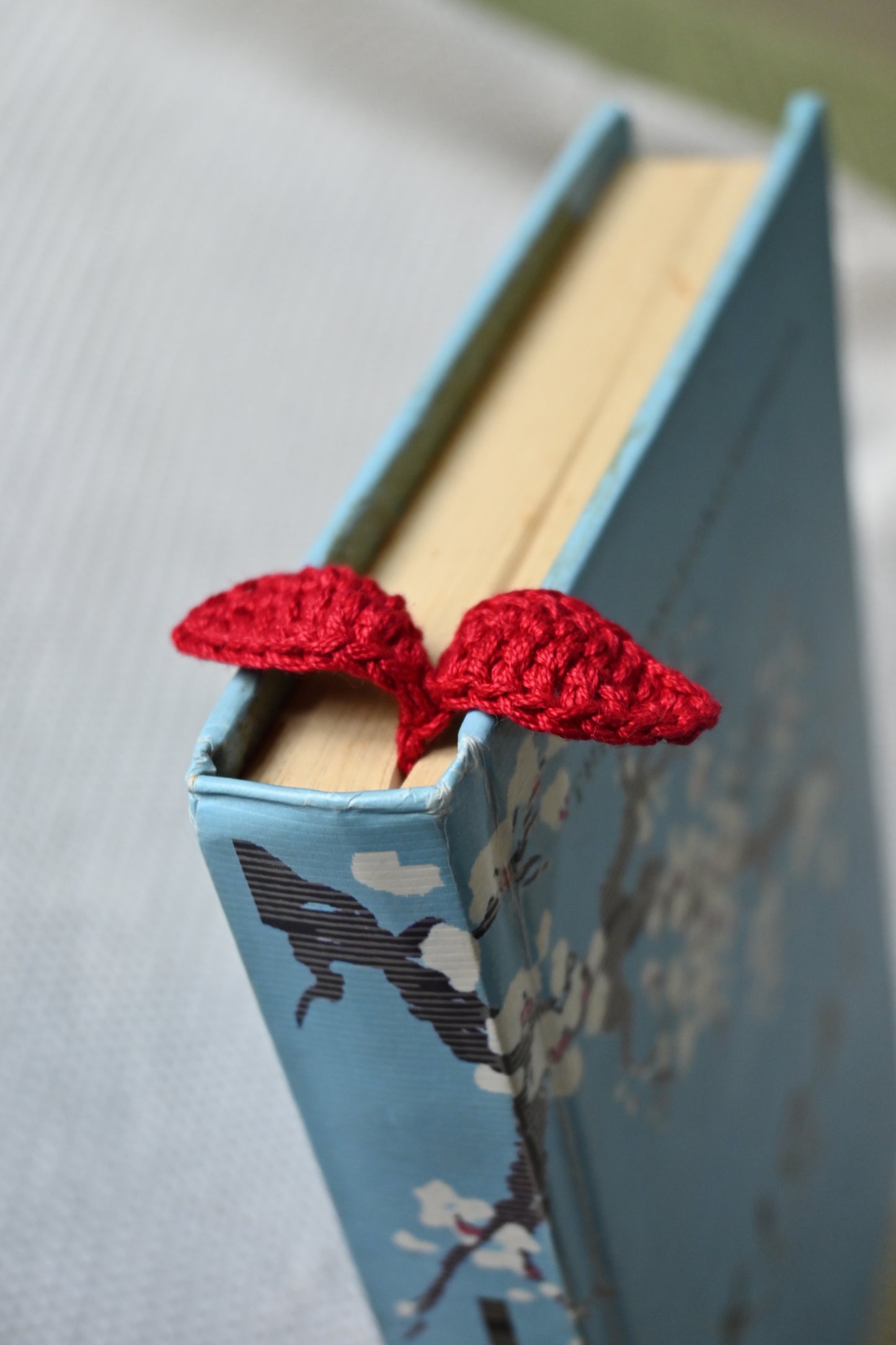 Red Leaf crochet bookmark