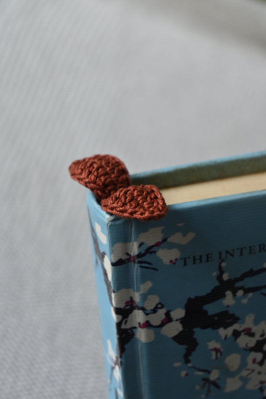 Brown Leaf crochet bookmark