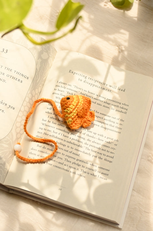 Orange & Yellow Fish crochet bookmark