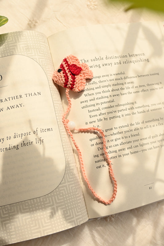 Peach Pink crochet bookmark