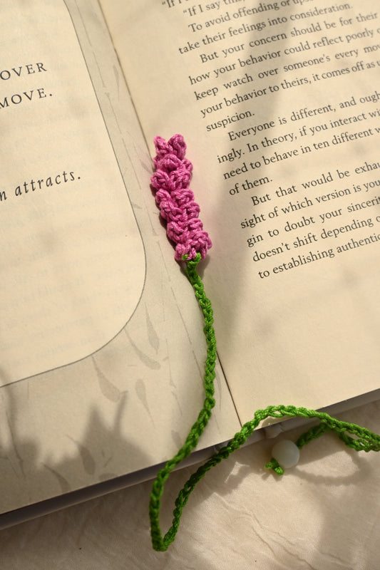 Lavender Crochet Bookmark