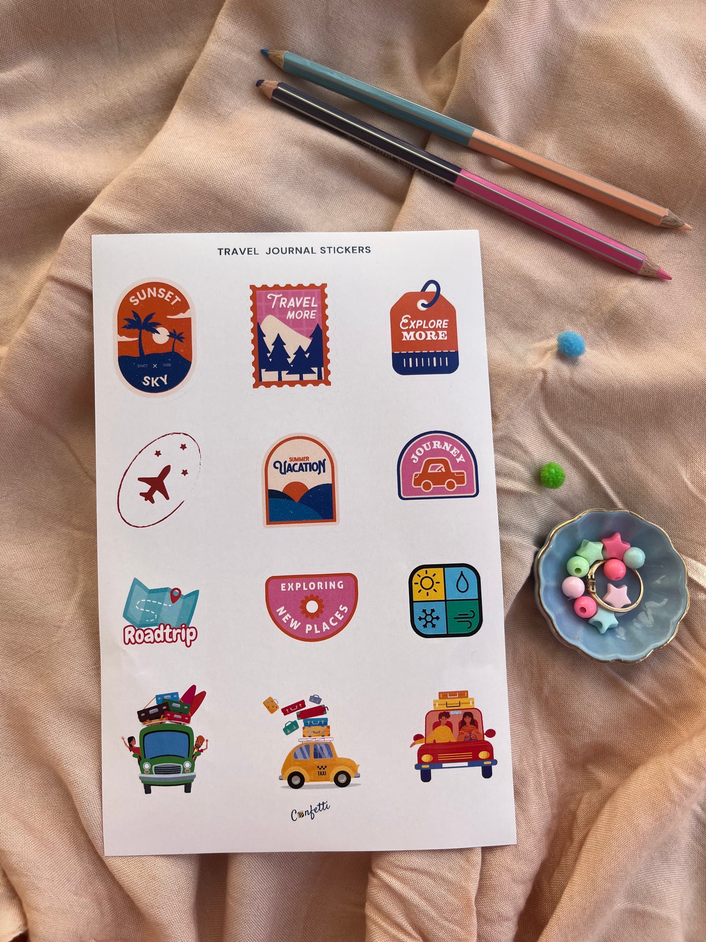 Travel Stickers set of 2